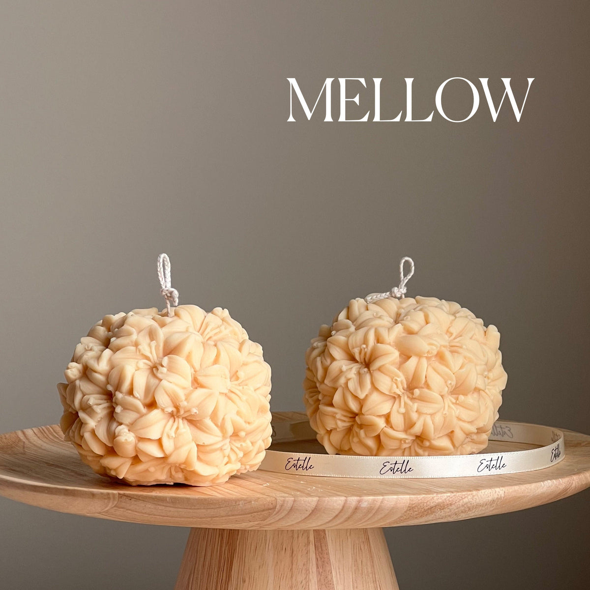 Lily Flower Ball Soy Candle | Handmade Decorative Candle