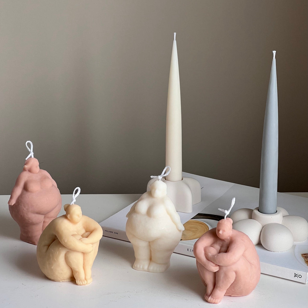 Handmade Curvy Body Soy Candle: Woman Torso Sculpture