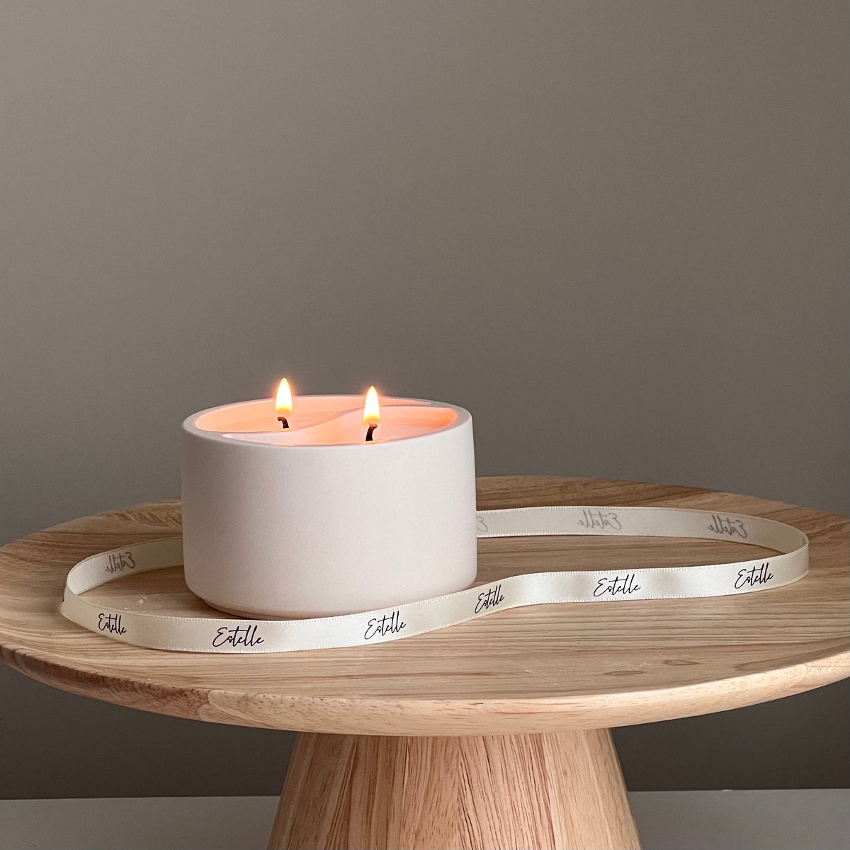 Yin Yang Soy Wax Candle in Jesmonite Jar - Custom Scented