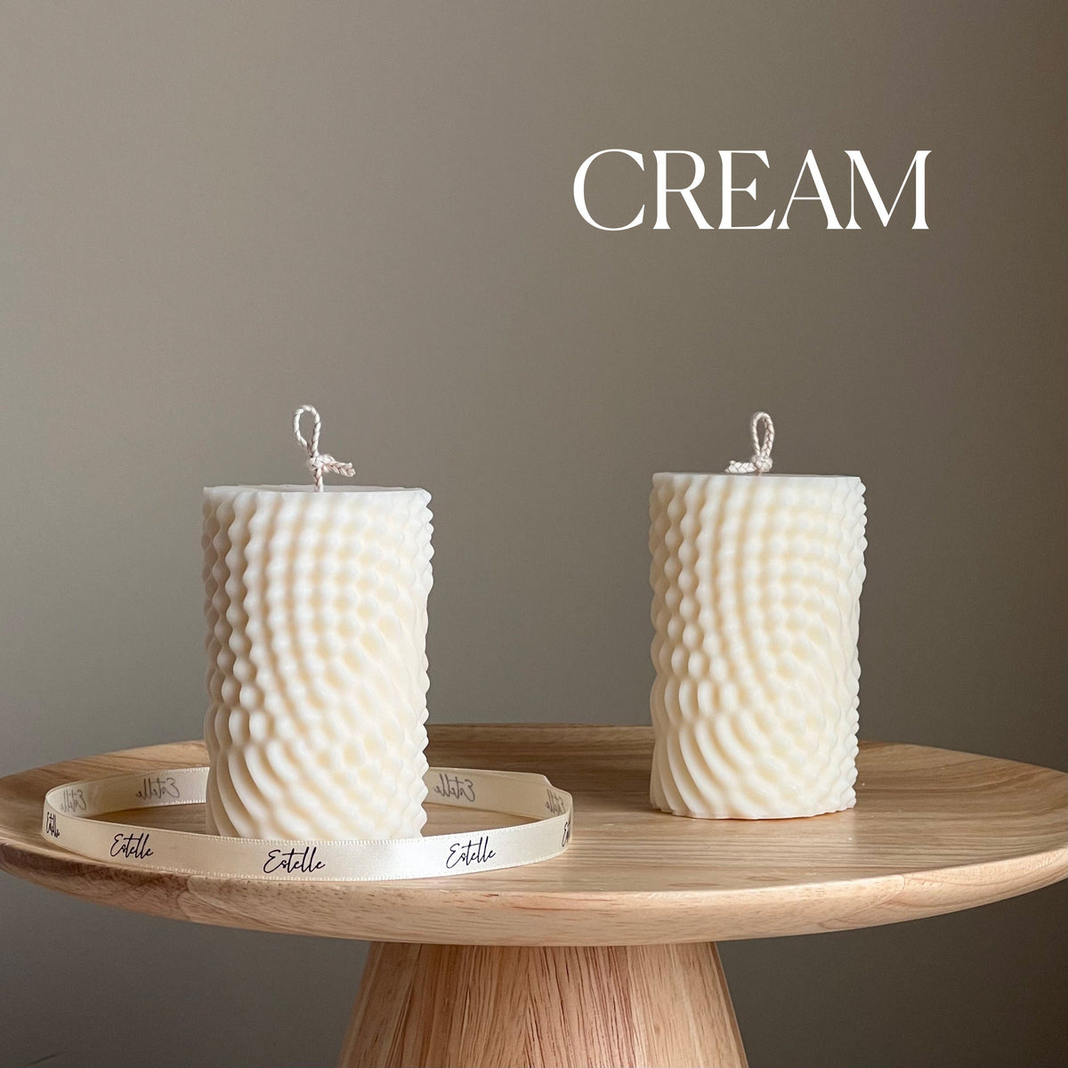 Bougie Pilier Géométrique en Soja : Décoration Intérieure Minimaliste