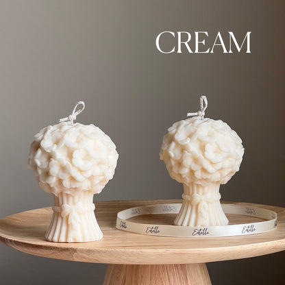 Flower Bouquet Candle | Sculptural Soy Wax Pillar Candle