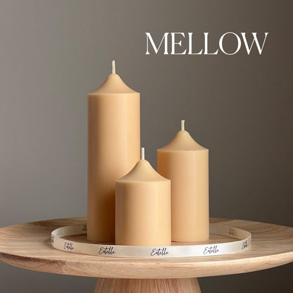 Handmade Soy Wax Pillar Candle: Unscented Decorative Candle
