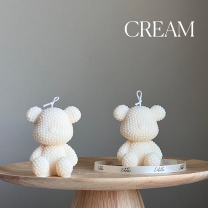 Bougie en cire de soja « Ours en peluche » | Décoration de chambre d'enfant, cadeau