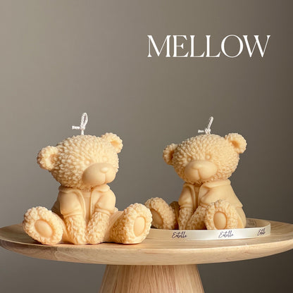 Bougie Ours en Peluche Faite Main en Cire de Soja : Cadeau Décoration Chambre d'Enfant