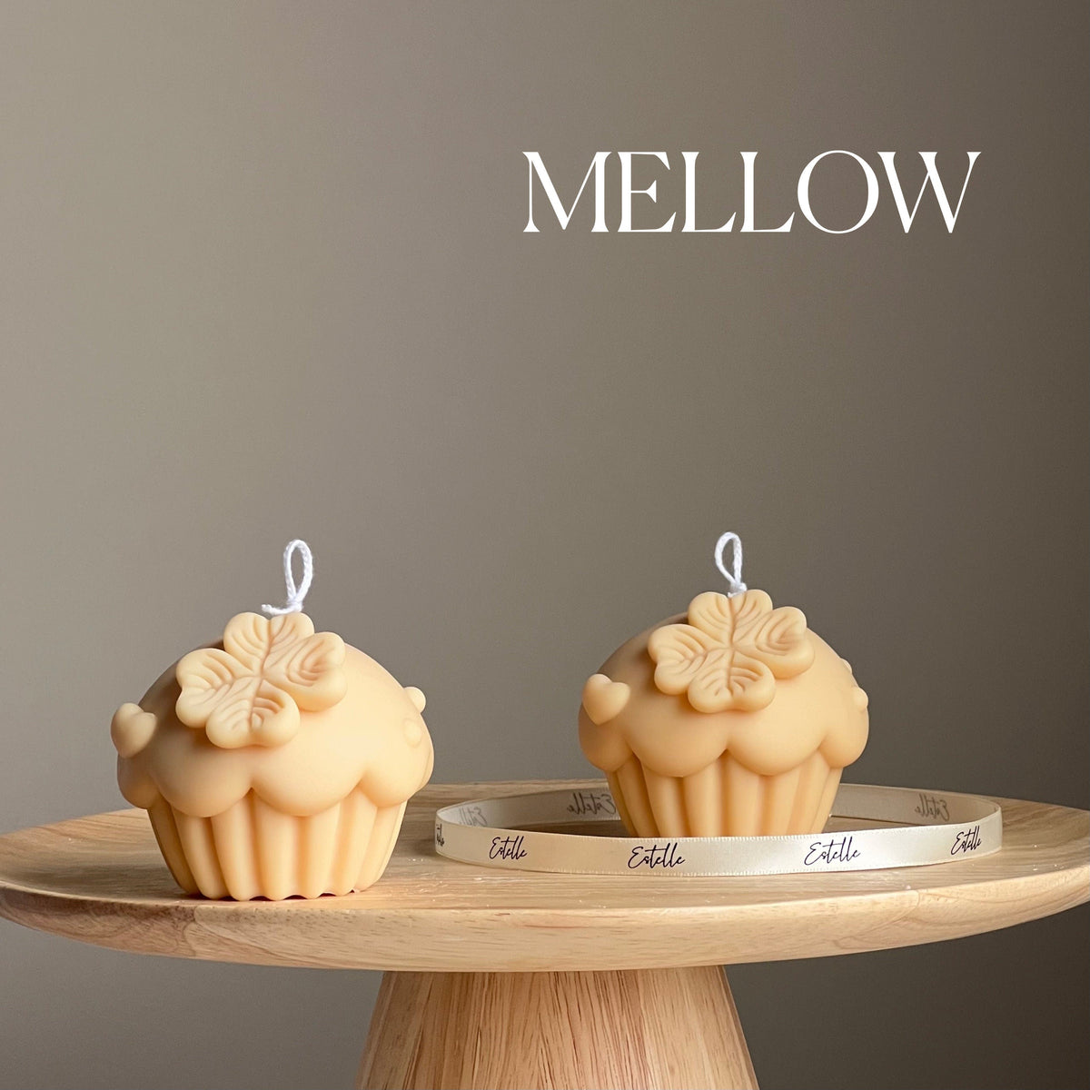 Bougie en cire de soja artisanale en forme de cupcake | Décoration d'intérieur