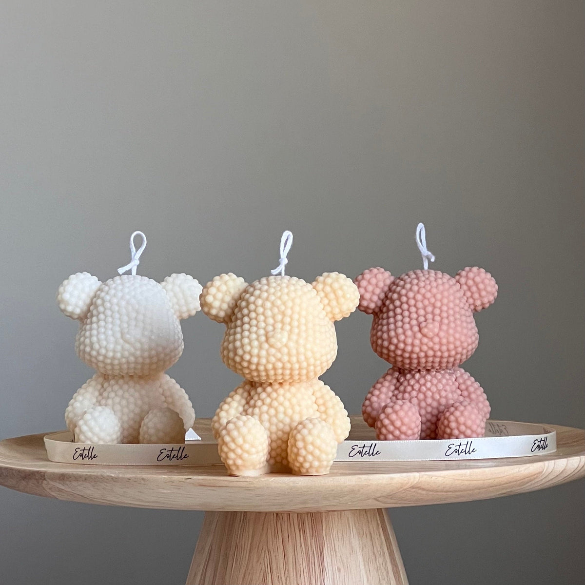 Bougie en cire de soja « Ours en peluche » | Décoration de chambre d'enfant, cadeau