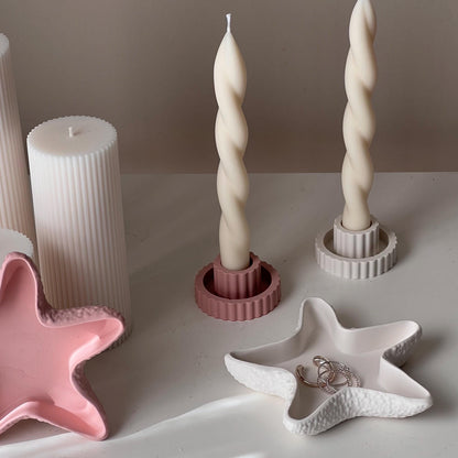 Plat à bijoux étoile de mer en Jesmonite : Plateau décoratif style scandinave