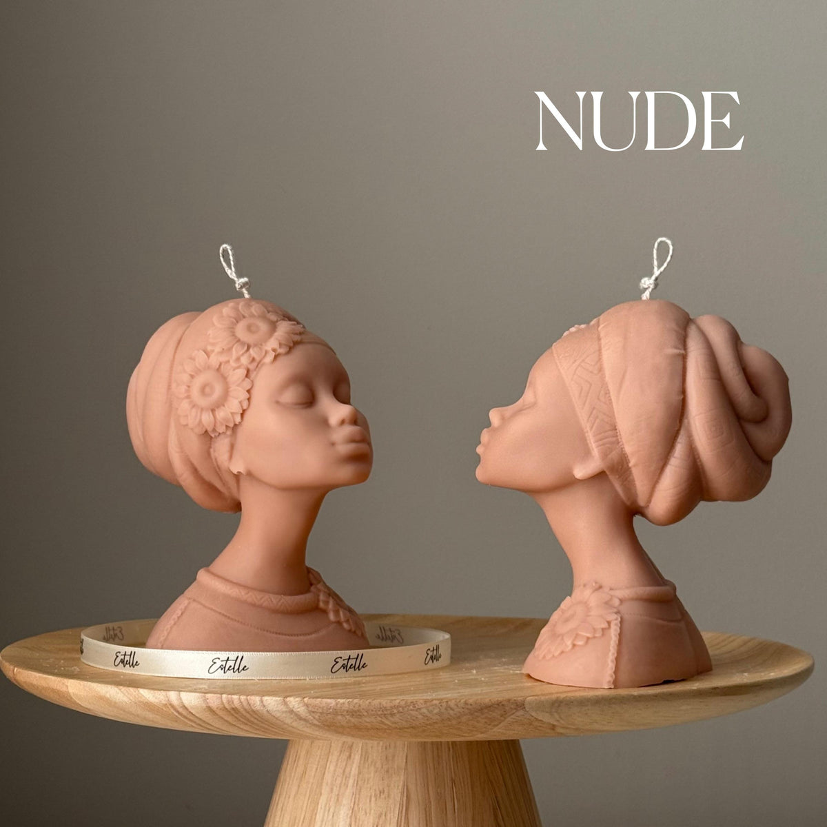 Bougie en cire de soja faite à la main, représentant une femme afro : Cadeau décoratif et sculptural pour la maison