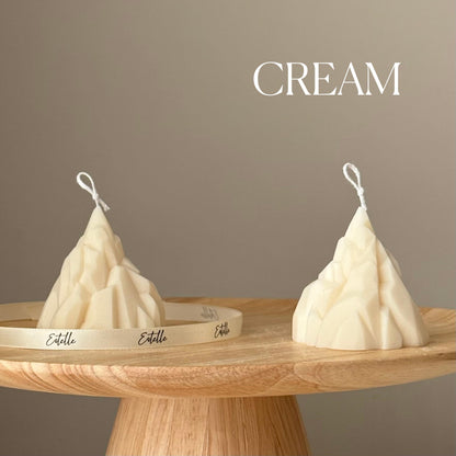 Hand Poured Soy Mountain Candle: Sculptural Home Decor