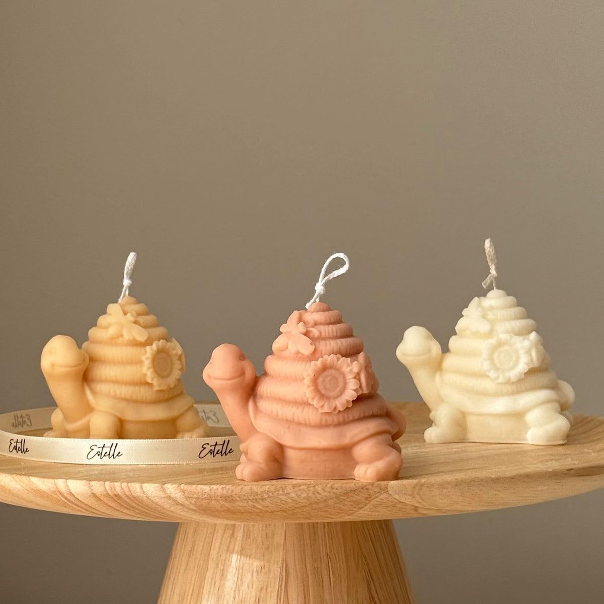 Hand Poured Soy Turtle Candle: Sculptural Art Gift