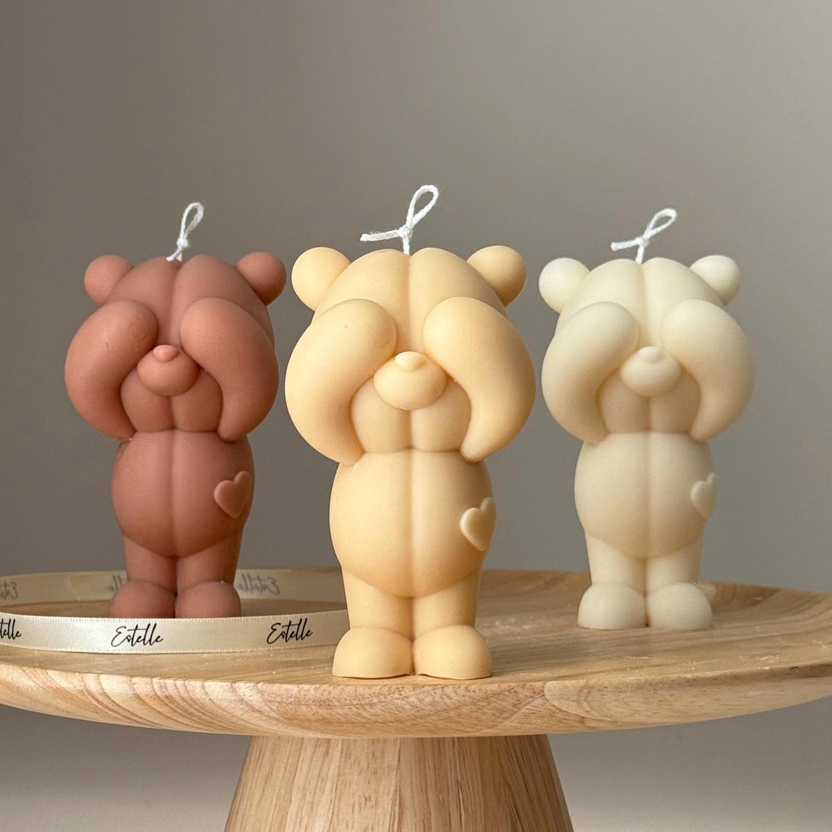 Bougie sculpturale en forme d'ours en soja : Décoration d'intérieur, Cadeau pour les amoureux des animaux