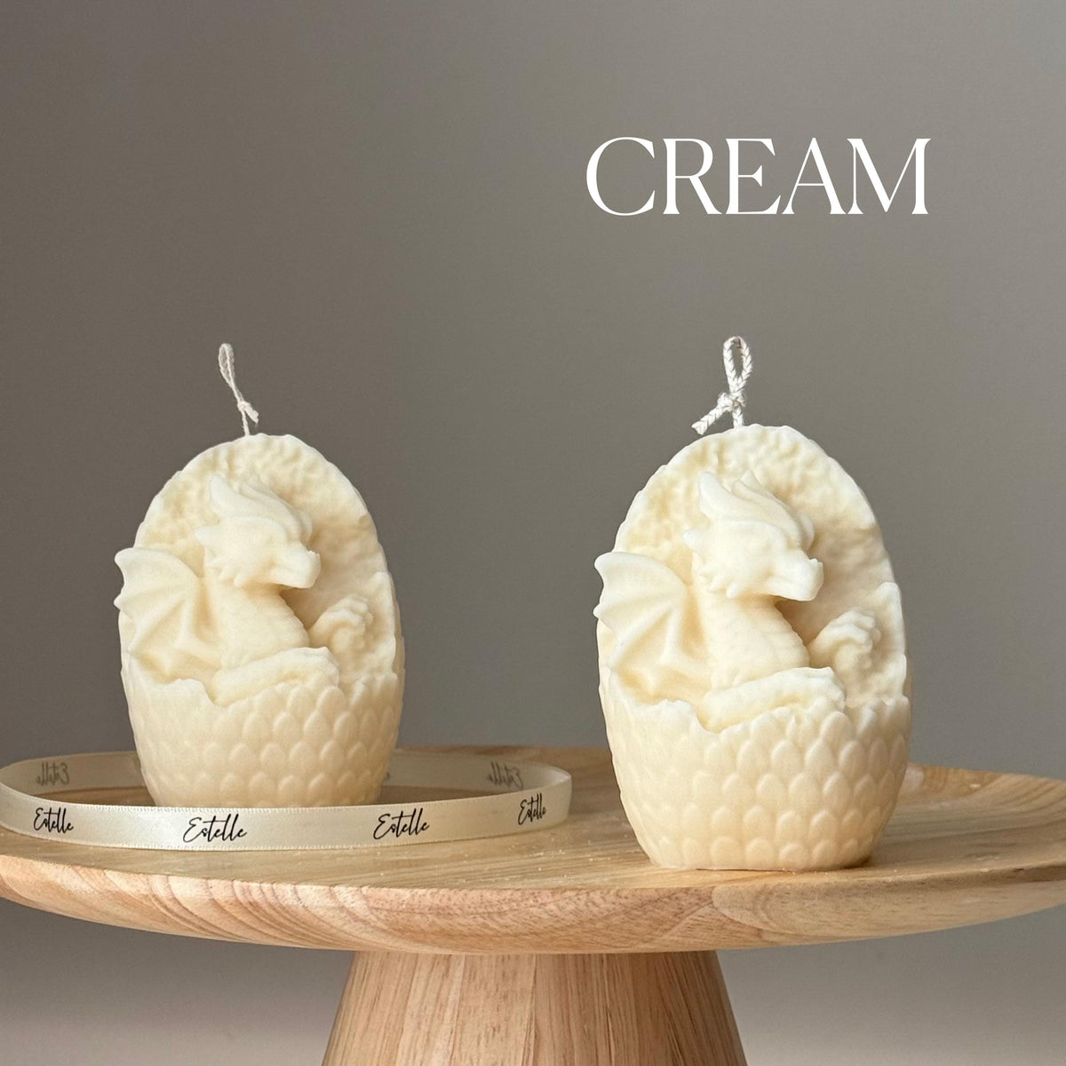 Handmade Dragon in Egg Soy Candle: Sculptural Art Gift