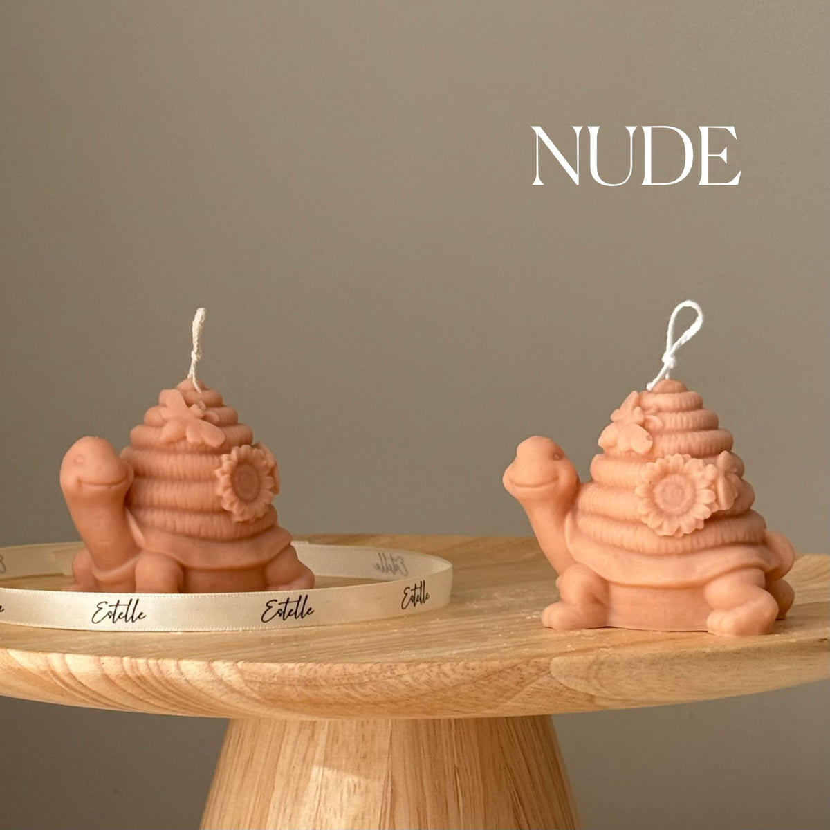 Hand Poured Soy Turtle Candle: Sculptural Art Gift