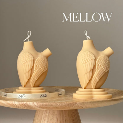 Heart With Wings Soy Candle: Hand-Poured Sculptural Art
