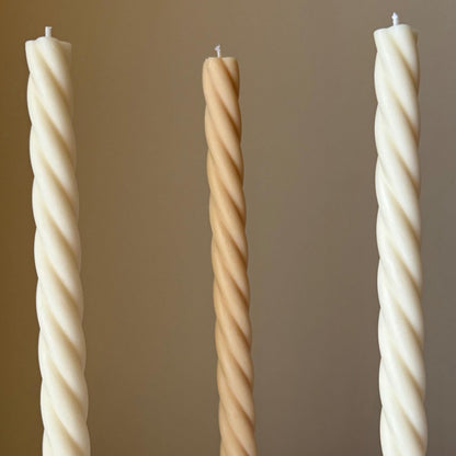 Bougie Conique Spirale Faite à la Main : Bougie Décorative en Cire de Soja