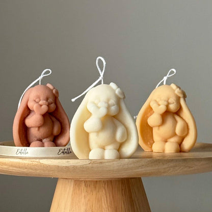 Tiny Bunny Soy Candle: Handmade Easter Decor