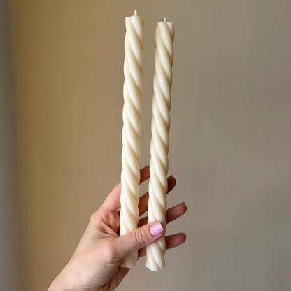 Bougie Conique Spirale Faite à la Main : Bougie Décorative en Cire de Soja