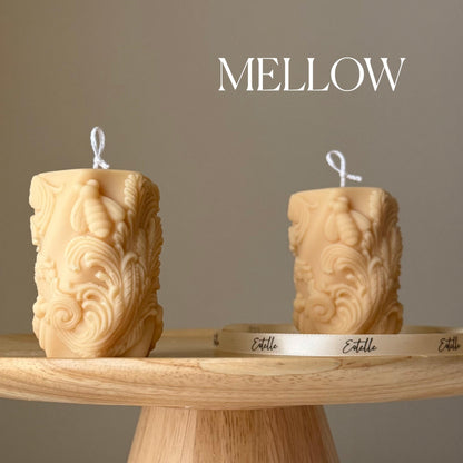 Bees Soy Pillar Candle: Handmade Home Decor Gift