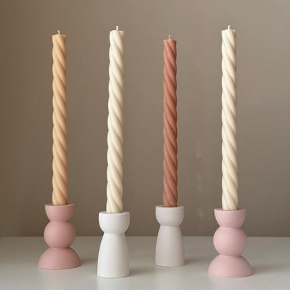 Bougie Conique Spirale Faite à la Main : Bougie Décorative en Cire de Soja