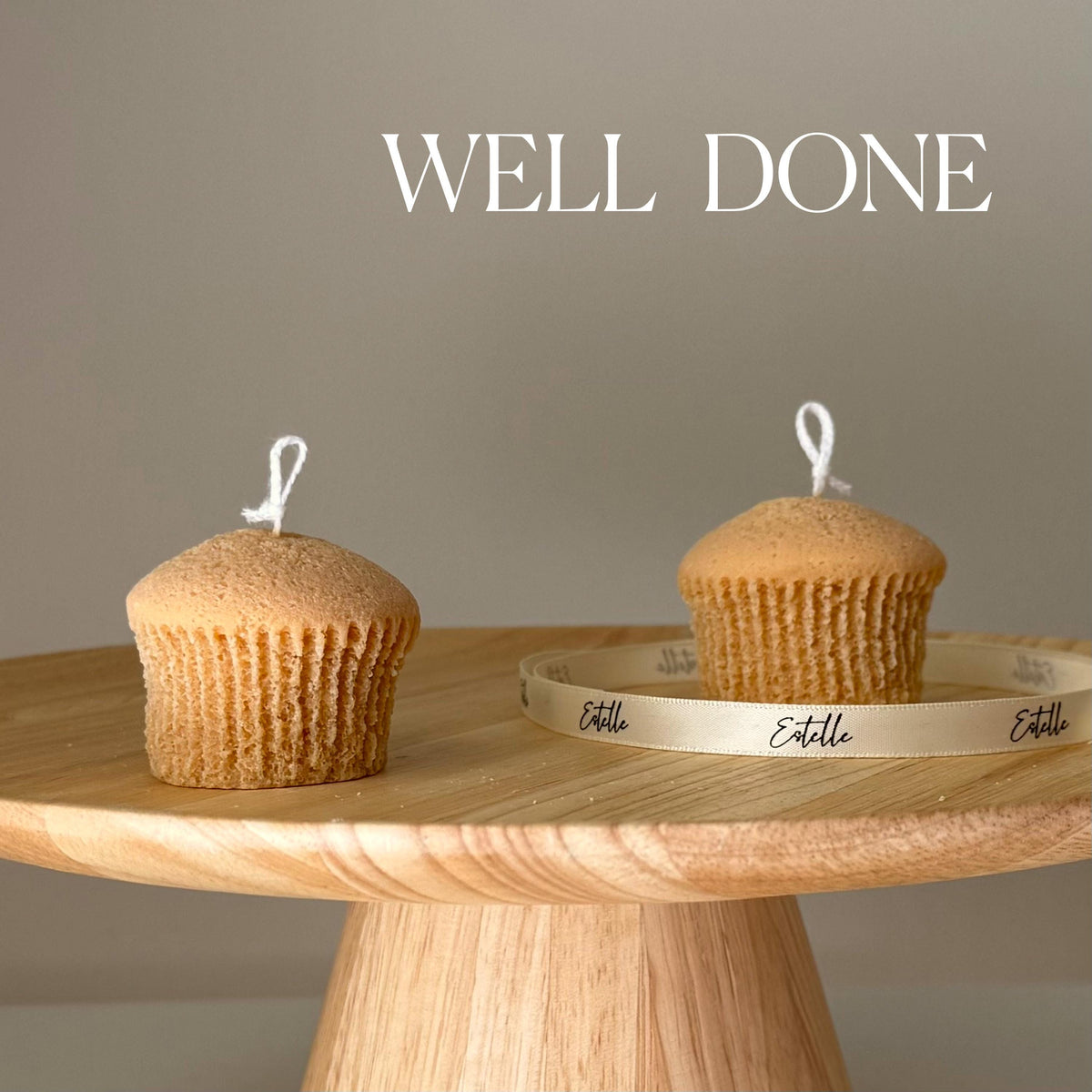 Bougie artisanale au soja Cupcake : Décoration d'intérieur végétalienne tendance