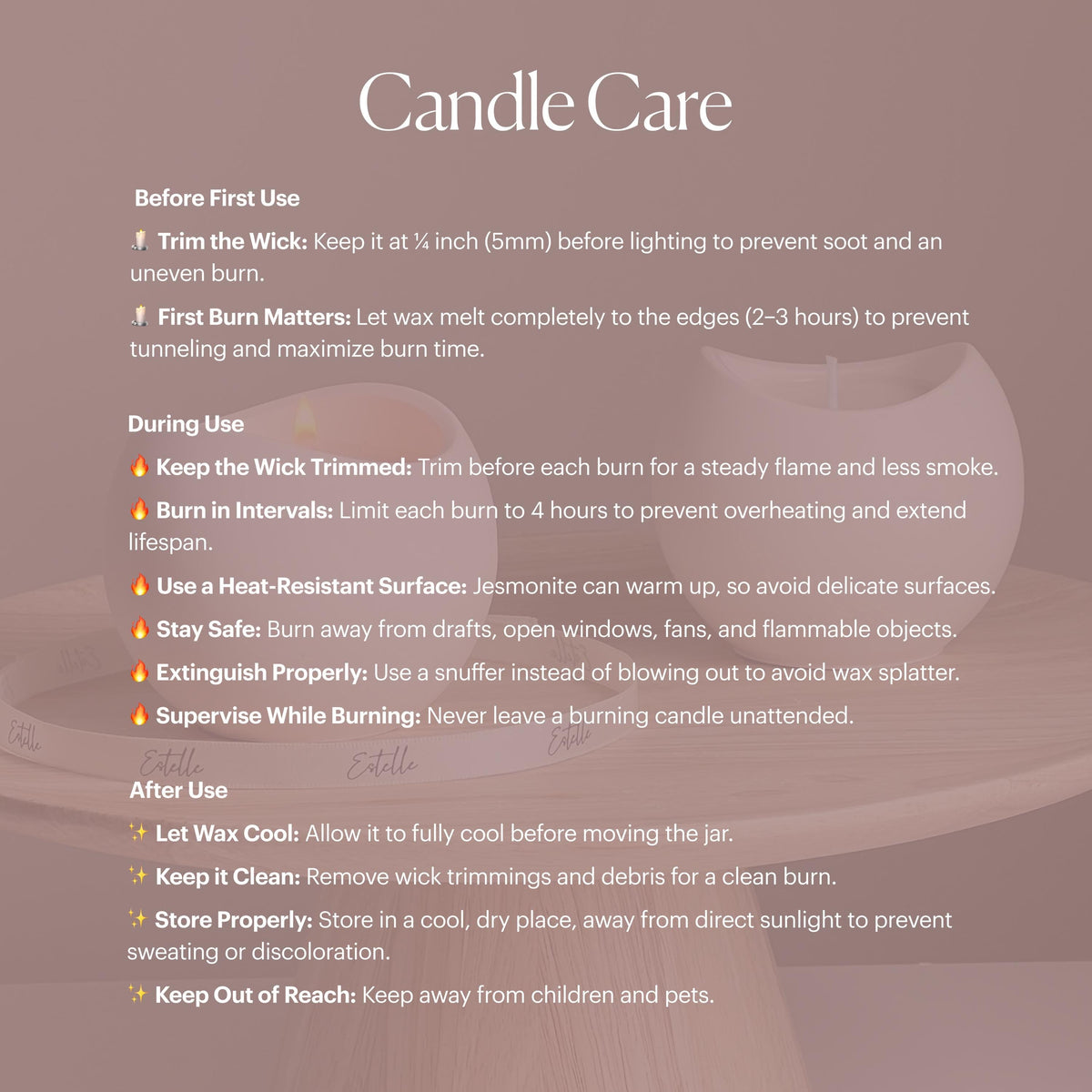 Bougie en cire de soja Coquillage | Récipient en Jesmonite, Faite à la main