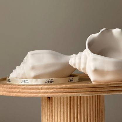 Boîte à Bijoux en Jesmonite Coquillage : Plat de Rangement pour Bijoux Côtier