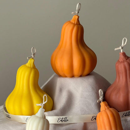 Bougie en cire de soja parfum citrouille : Décoration d'automne, cadeau d'automne