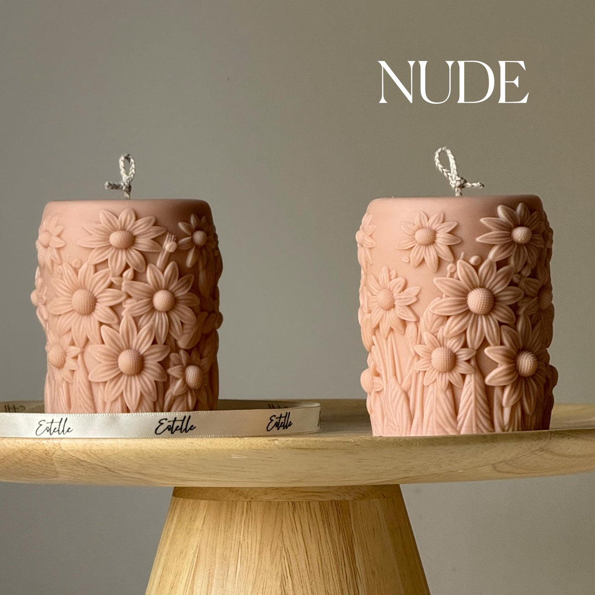 Bougie Pilier Fleur | Cadeau pendaison de crémaillère Maison & Jardin Sculptural