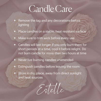 Bougie Pilier Fleur | Cadeau pendaison de crémaillère Maison & Jardin Sculptural