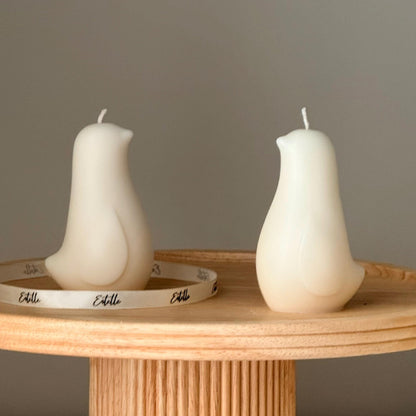 Bougie en Cire de Soja Oiseau | Décoration Maison Faite Main, Non Parfumée