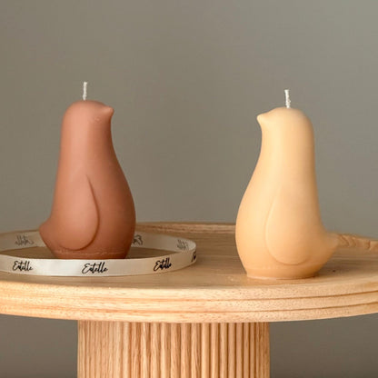 Bougie en Cire de Soja Oiseau | Décoration Maison Faite Main, Non Parfumée