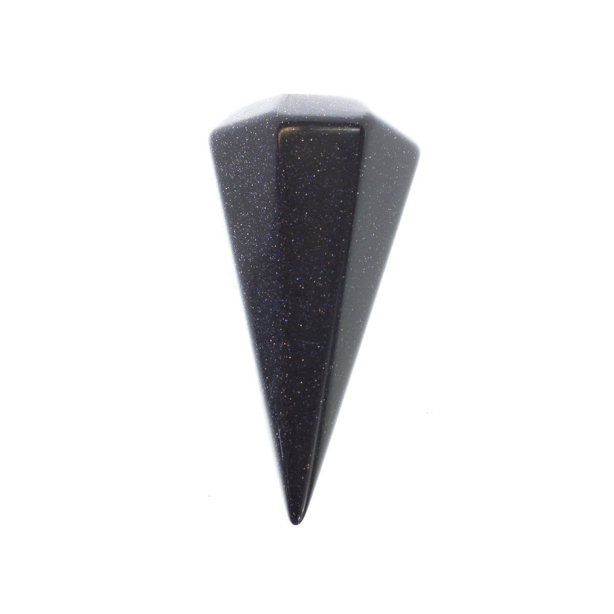 Blue Goldstone Pendulum 6 Facet & Bead - 3 Pack (Synthetic)