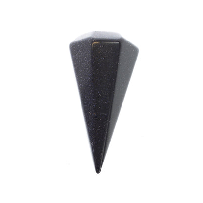 Blue Goldstone Pendulum 6 Facet & Bead - 3 Pack (Synthetic)