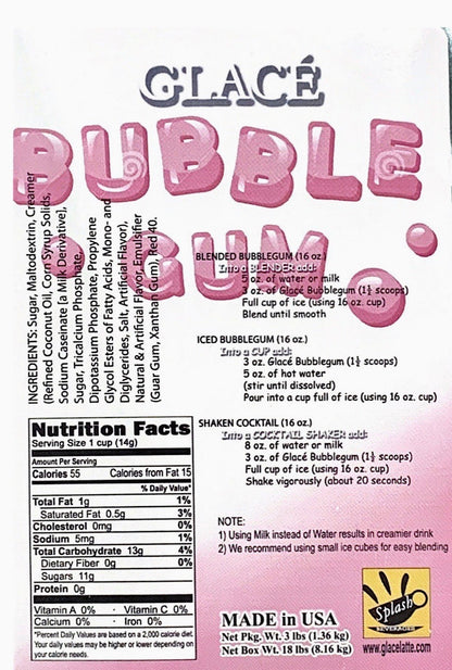 Bubblegum 4 in 1 Bubble Tea / Latte and Frappe Mix - Multi-Use Powdered Beverage Mix - Ships Free Within Canada on Orders Above CAD $199