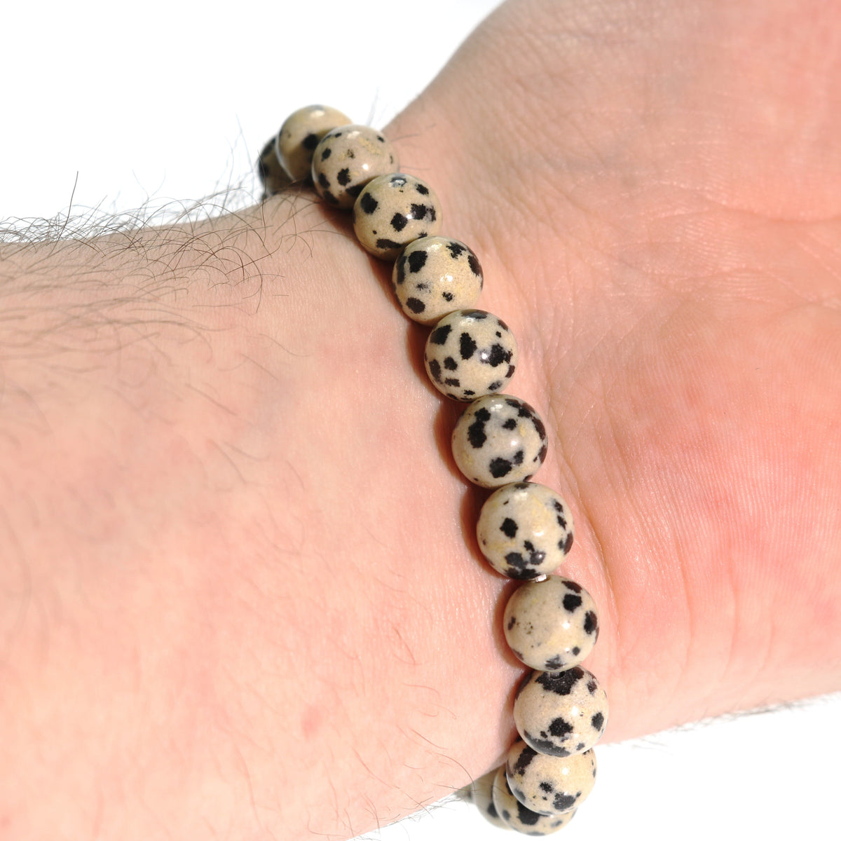 Dalmatian Jasper Round Bracelet - 8mm