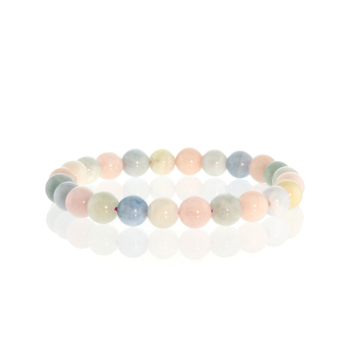 Aquamarine Morganite Bead Bracelet