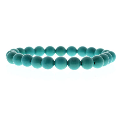 Turquoise Round Bracelet - 8mm (Enhanced)