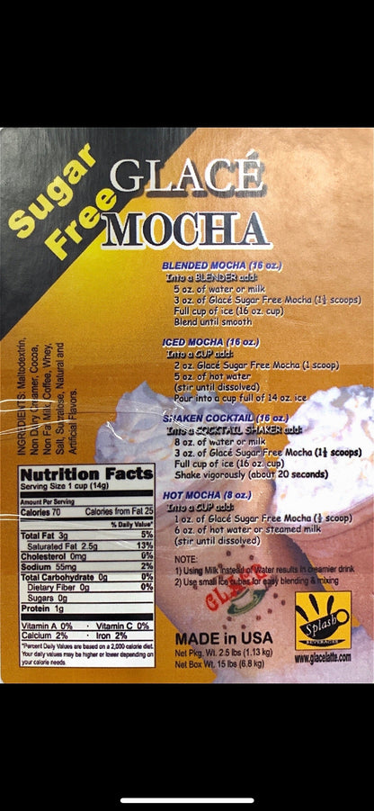 Sugar Free Mocha 4 in 1 Bubble Tea / Latte and Frappe Mix - Multi-Use Powdered Beverage Mix - Ships Free Within Canada on Orders Above CAD $199