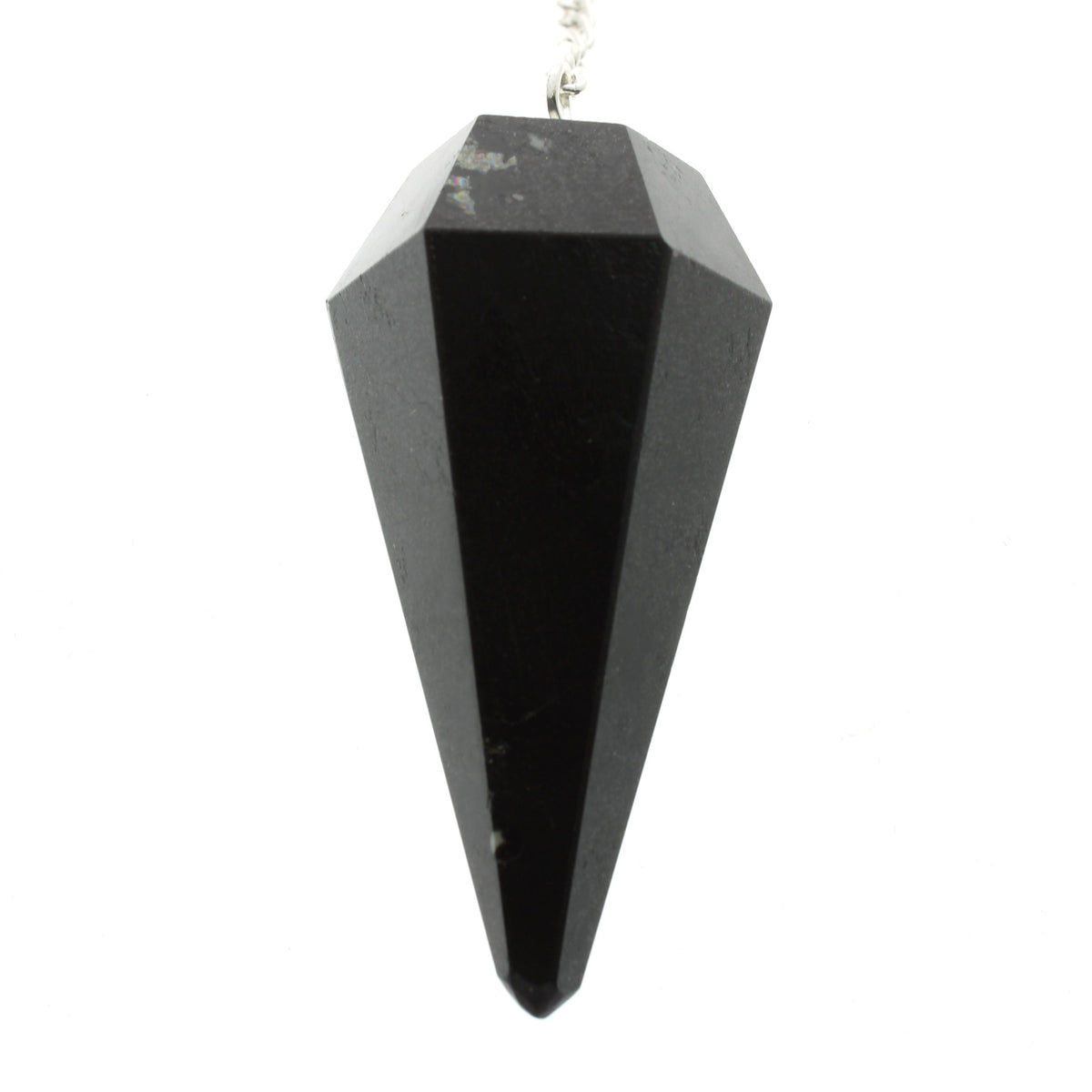 Black Tourmaline Pendulum 6 Facet & Bead - 3 Pack