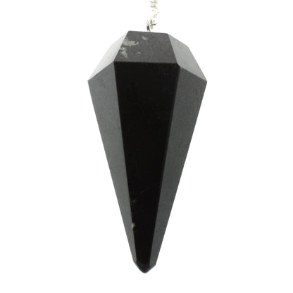 Black Tourmaline Pendulum 6 Facet & Bead - 3 Pack