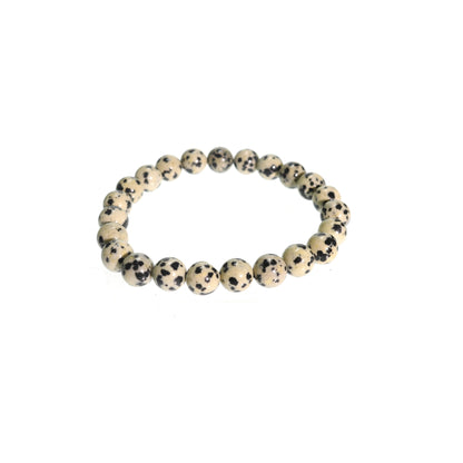 Dalmatian Jasper Round Bracelet - 8mm