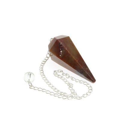 Bloodstone Pendulum 6 Facet & Bead - 3 Pack