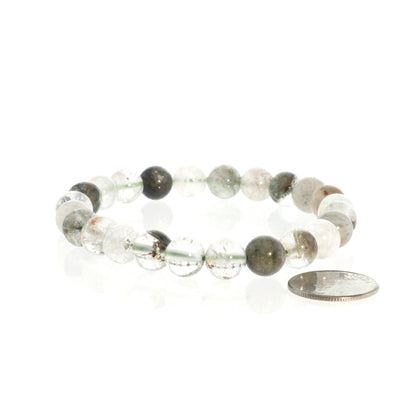 Phantom Quartz Green Round Bracelet - 8mm