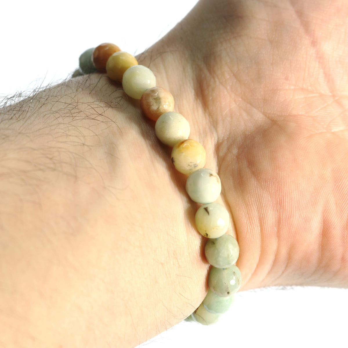 Amazonite Mixed Colour Faceted Round Bracelet - 8mm