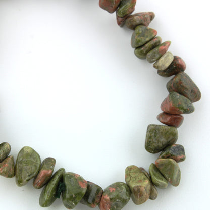 Unakite Bead Bracelet