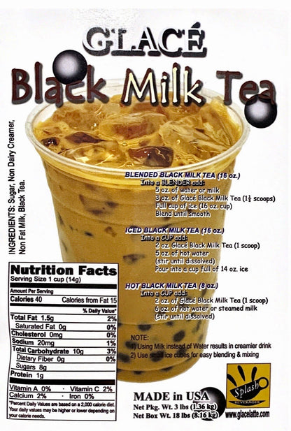 Black Milk Tea 4 in 1 Bubble Tea / Latte and Frappe Mix - Multi-Use Powdered Beverage Mix - Ships Free Within Canada on Orders Above CAD $199