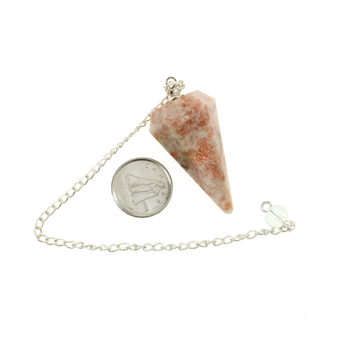 Sunstone Pendulum 6 Facet & Bead - 3 Pack