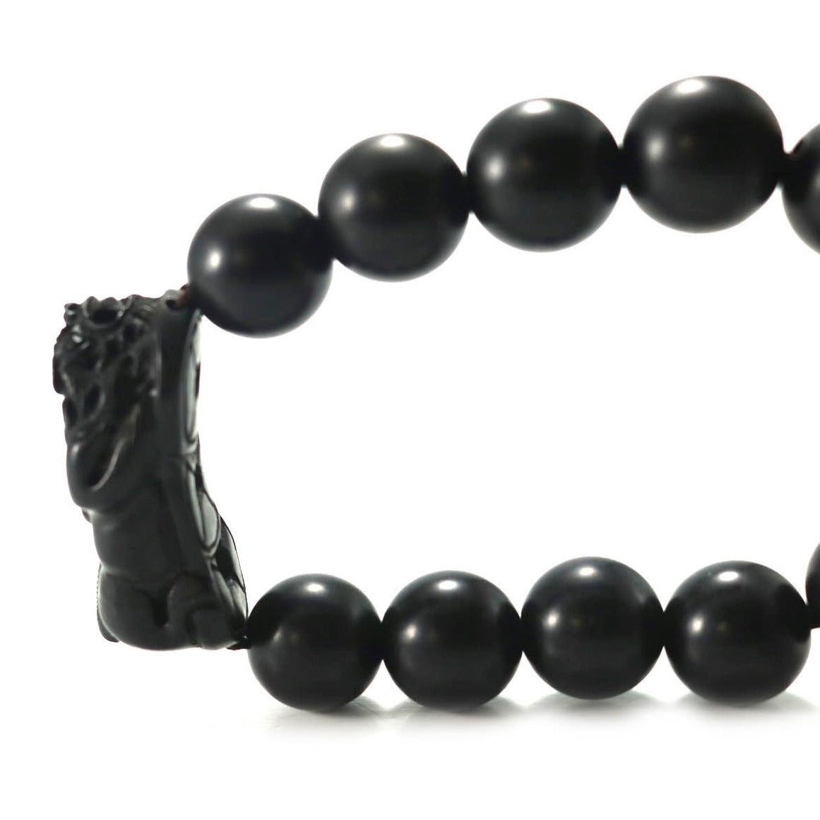 Mala Bracelet "Black Rosewood & Charm" #22