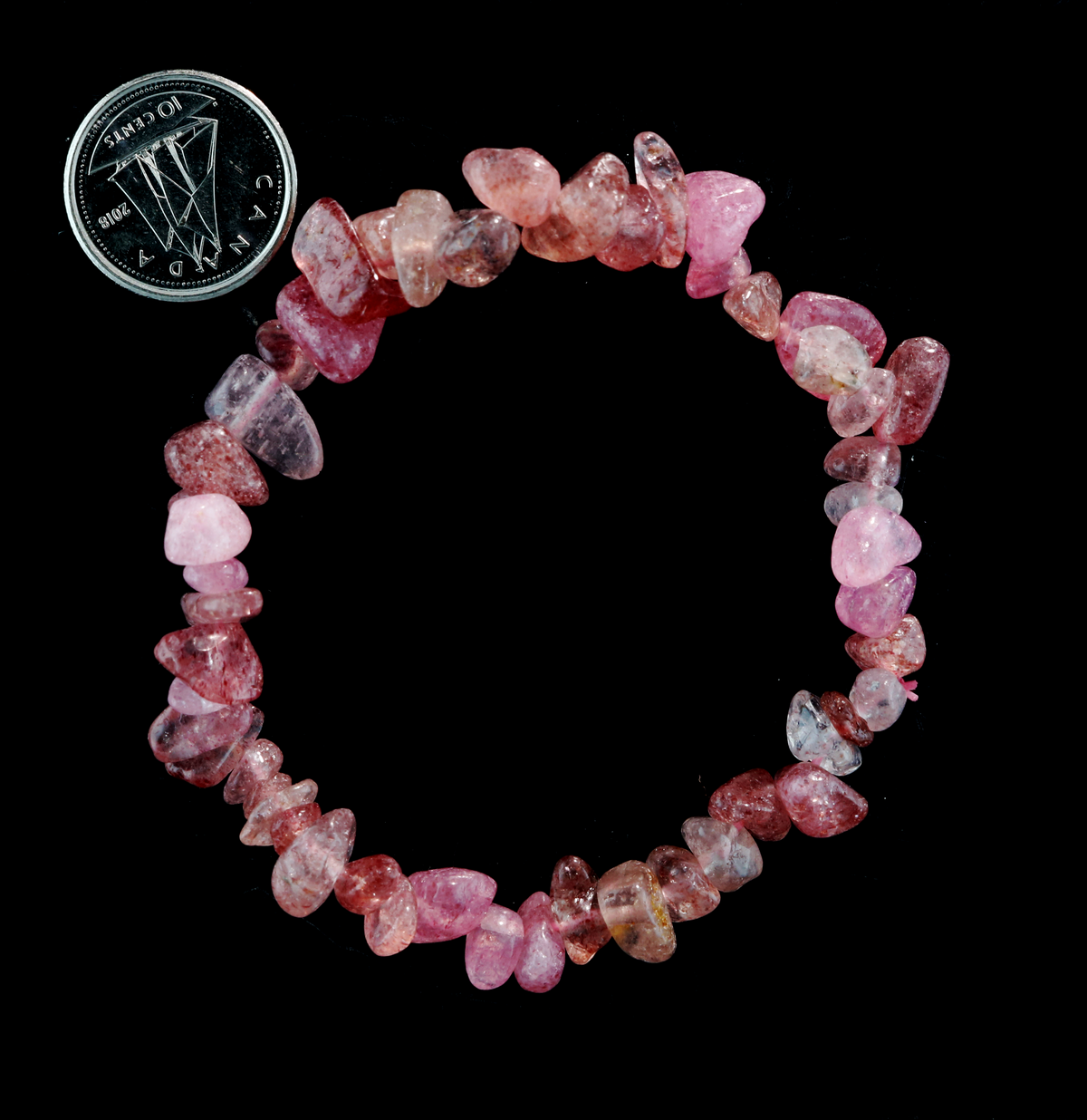 Strawberry Quartz Chip Bracelet