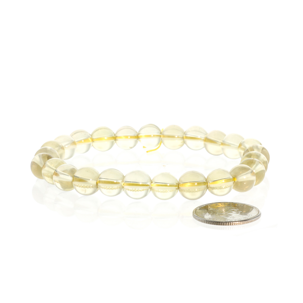 Lemon Quartz Round Bracelet - 8mm